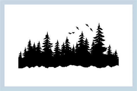 Forest Silhouette Vector Clipart Graphic by N-paTTerN · Creative Fabrica