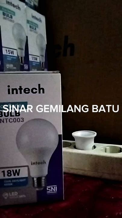 Lampu Led Intech Watt Bergaransi Tahun Kualitas Super Terang