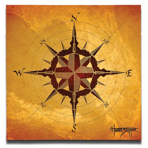 Florida Compass Canvas Print Beach Themed Art Canvas Prints Buy Wall Art