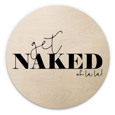 Tableau Sur Bois Rond Get Naked Wall Art Fr