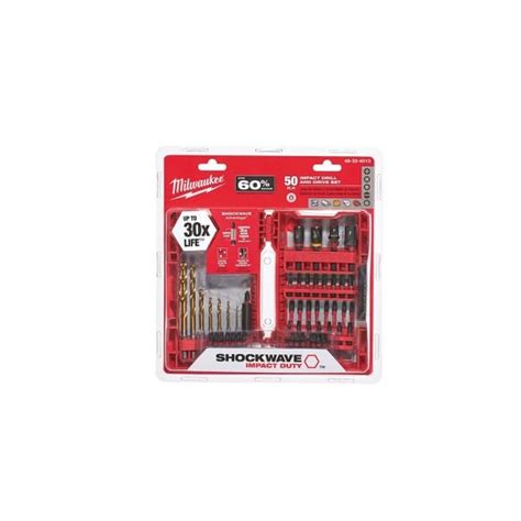 Milwaukee 48 32 4013 Shockwave 50 Piece Impact Duty Drill And Drive Set