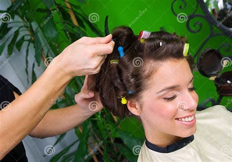 Woman In Hair Salon Stock Image Image Of Making Female 17378021