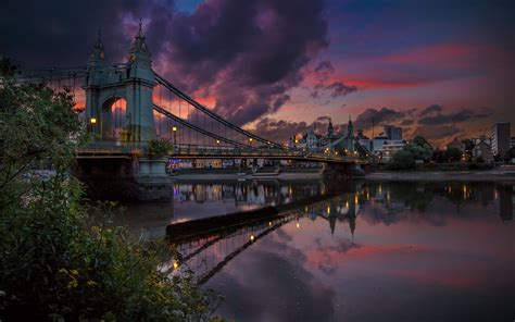 Wallpaper Landscape Lights London Sunset City Cityscape Night