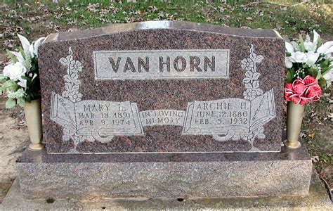 Archibald Henry Archie Arch” Van Horn 1880 1932 Memorial Find A