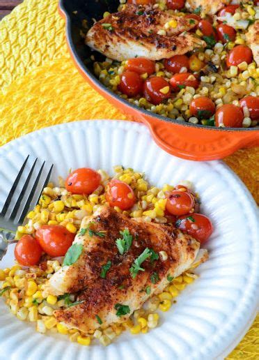 Mexican Corn & Grape Tomato Skillet with Grouper recipe by Katie's ...