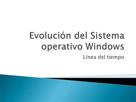 Evoluci N Del Sistema Operativo Windows Ppt