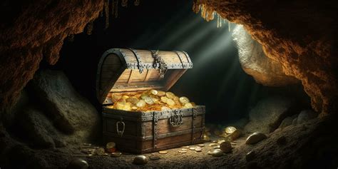 The Pirates Treasure In The Cave With 23291581 Stock Photo At Vecteezy