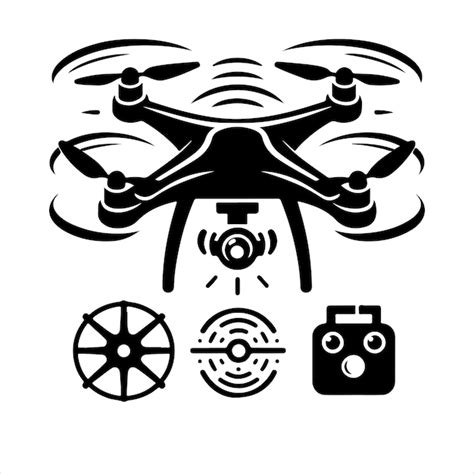 Premium Vector | Drone clipart silhouette vector