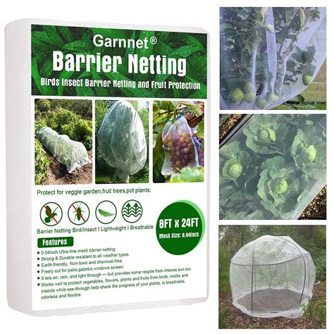 Buy Garden Mesh Insect Netting, Edge Stitch 10'x20' Garden Bug ...