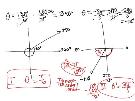 Coterminal And Reference Angles Math Trigonometry Trig Triangles Showme