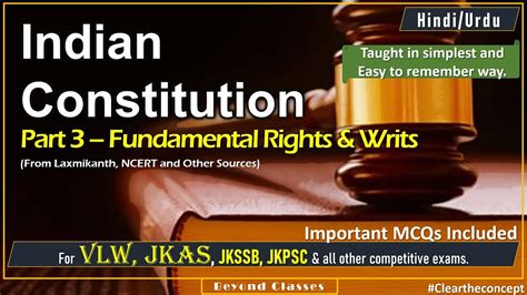 Fundamental Rights Writs Laxmikanth VLW JKAS Naib Tehsildar