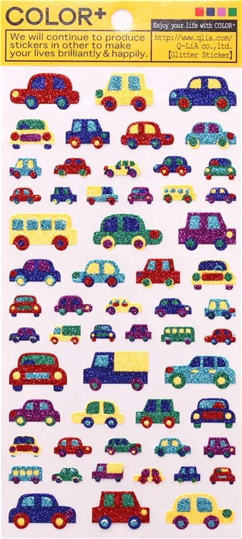 Cute Colorful Car Glitter Stickers By Q Lia Modes4u