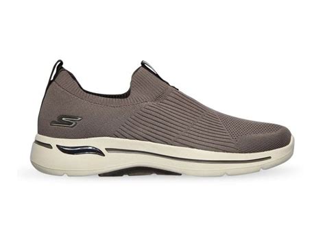 Skechers Go Walk Arch Fit Iconic Mens Taupe Brown The Athlete S Foot