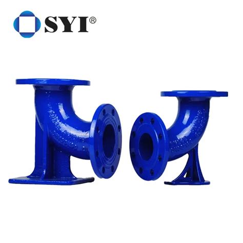 Iso2531 Pn10 Pn16 Ductile Iron Flanged Elbow 90 Degree Double Duckfoot Flanged Bend En545