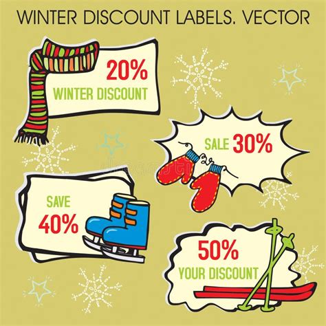 Winter Labels stock vector. Illustration of celebration - 22089462