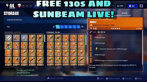 Biggest Fortnite Stw Giveaway S And Sunbeam Giveaway Live Youtube