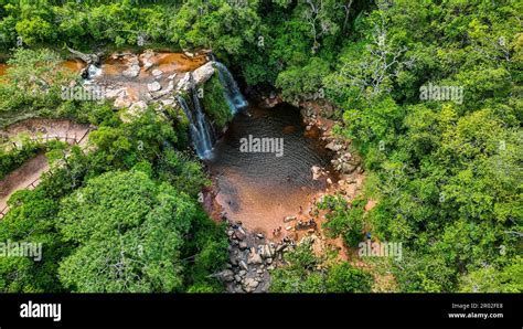 Aerial of the Cuevas Waterfalls, Samaipata, Bolivia Stock Photo - Alamy