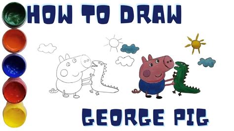 How To Draw George Pig In Minutes Peppa Pig Art Tutorial Youtube