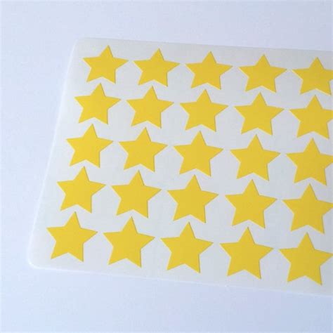 50 Yellow Stars Stickers Stars Planner Stickers Envelope | Etsy