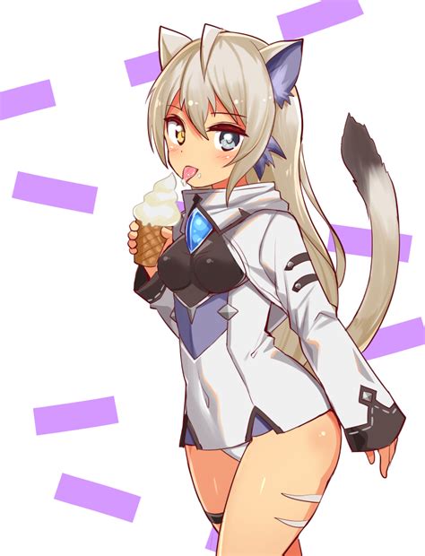 Rule 34 Cat Ears Cat Tail Catgirl Cougar1404 Gray Hair Heterochromia