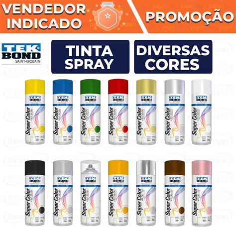 Tinta Spray TEKBOND 350ml 250g Uso Geral Diversas Cores Shopee Brasil