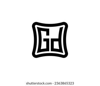 gd logo design vector template stock vector royalty