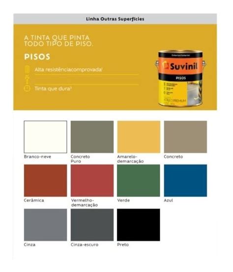 Tinta Para Piso Acr Lico Premium Suvinil L V Rias Cores Mercado