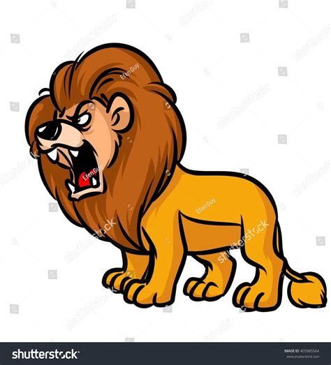 Lion Roar Cartoon Illustration Image Animal Stock Illustration 405985564 | Shutterstock