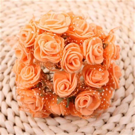 Cheap 144pcs 2cm Mini Foam Rose Artificial Flower Bouquet Multicolor