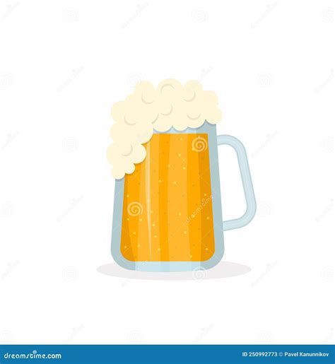 Jarra De Cerveza Aislada En Un Fondo Blanco Ilustración del Vector