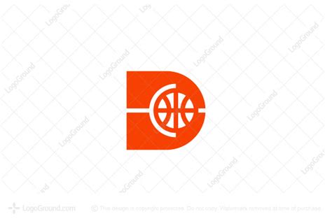 Letter D Basketball Logo