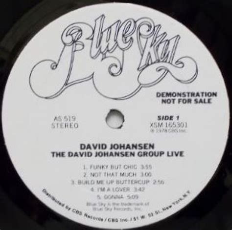 David Johansen The David Johansen Group Live LP | Buy from Vinylnet