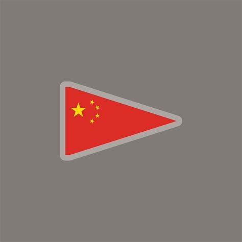 Ilustra O Do Modelo De Bandeira Da China Vetor Premium