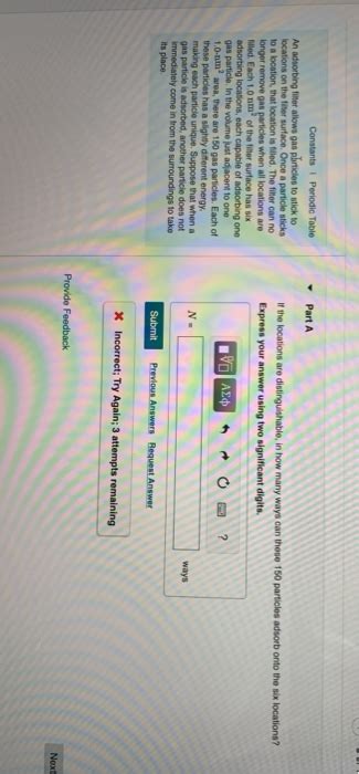 Solved Constants I Periodic Table Part A An Adsorbing Fiter Chegg