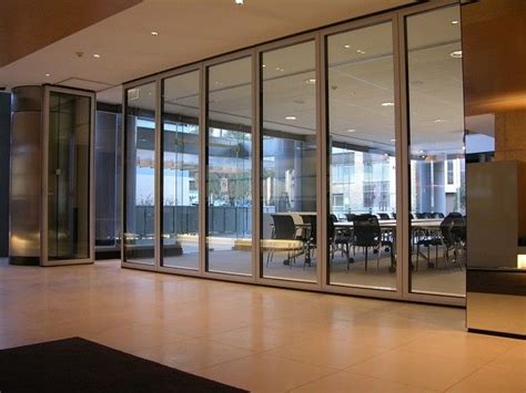 Interior Office 12 mm Tempered Sliding Glass Partition Wall Powder Coating