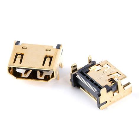 20 Stks Partij Gold Plating HDMI Vrouwelijke Jack 19pin Connector