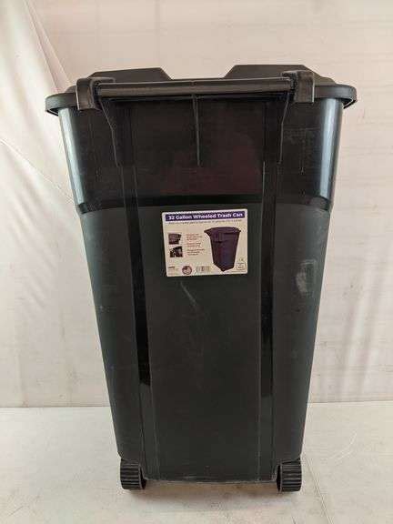 United Solutions Gallon Wheeled Trash Can Black With Lid Dutch Goat