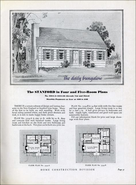 Homes Of Today~sears Kit Houses~1932 The Stanford Daily Bungalow Flickr