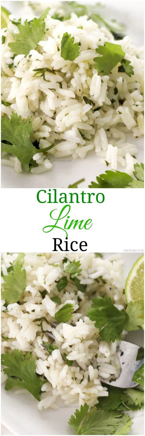 Cilantro Lime Rice - The Chunky Chef