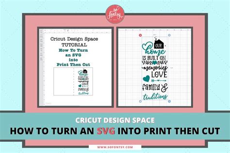 Cricut Design Space With The Text How To Turn An Into Print Then Cut