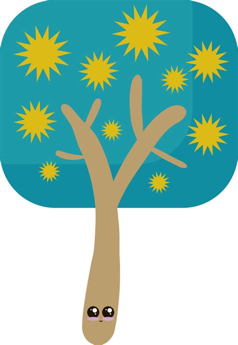 Pretty blue tree, illustration, vector on white background. 13476426 ...