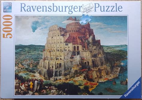 5000 Ravensburger The Tower Of Babel Bruegel Rare Puzzles