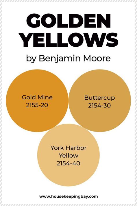 Golden Yellows By Benjamin Moore Bold Yet Inviting Golden And Mustard