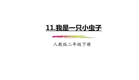 2018年部编本人教版小学二年级语文下册：第11课《我是一只小虫子》精品ppt课件word文档在线阅读与下载无忧文档