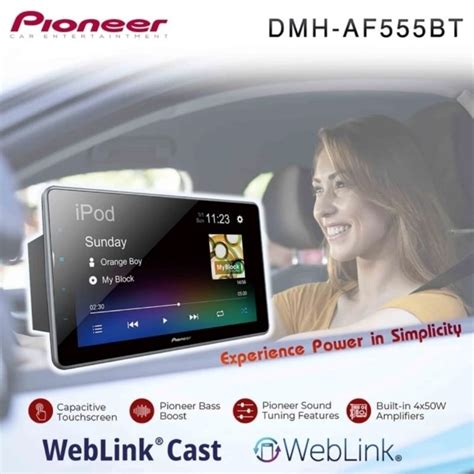 Jual Headunit Double Din Mobil Universal Inch Pioneer Dmh Af Bt