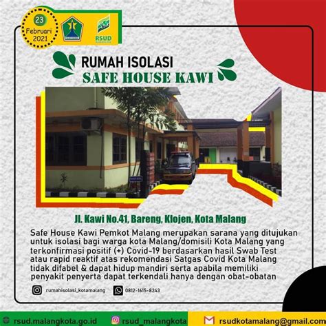 Rumah Isolasi Safe House Kawi RSUD Kota Malang