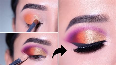 Colorful Bridal Eye Makeup Tutorial Easy Way To Do Bridal Eye Look No Cut Crease Shilpa