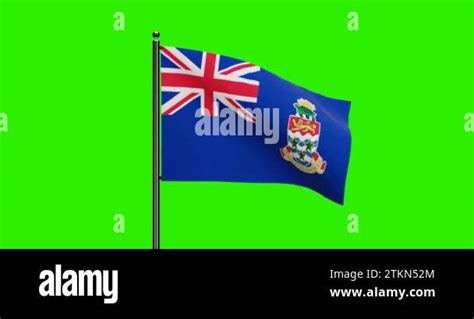 3D Rendered Cayman Islands National Flag Waving Animation With