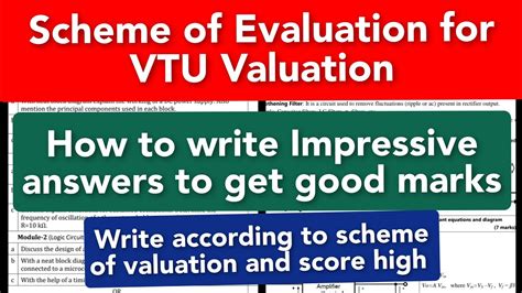 Vtu Exams How Marks Are Alloted For Each Question Scheme Of Evaluation