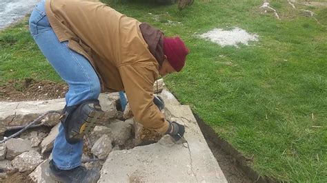 How To Break Up A Concrete Sidewalk With Rebar Installed Youtube